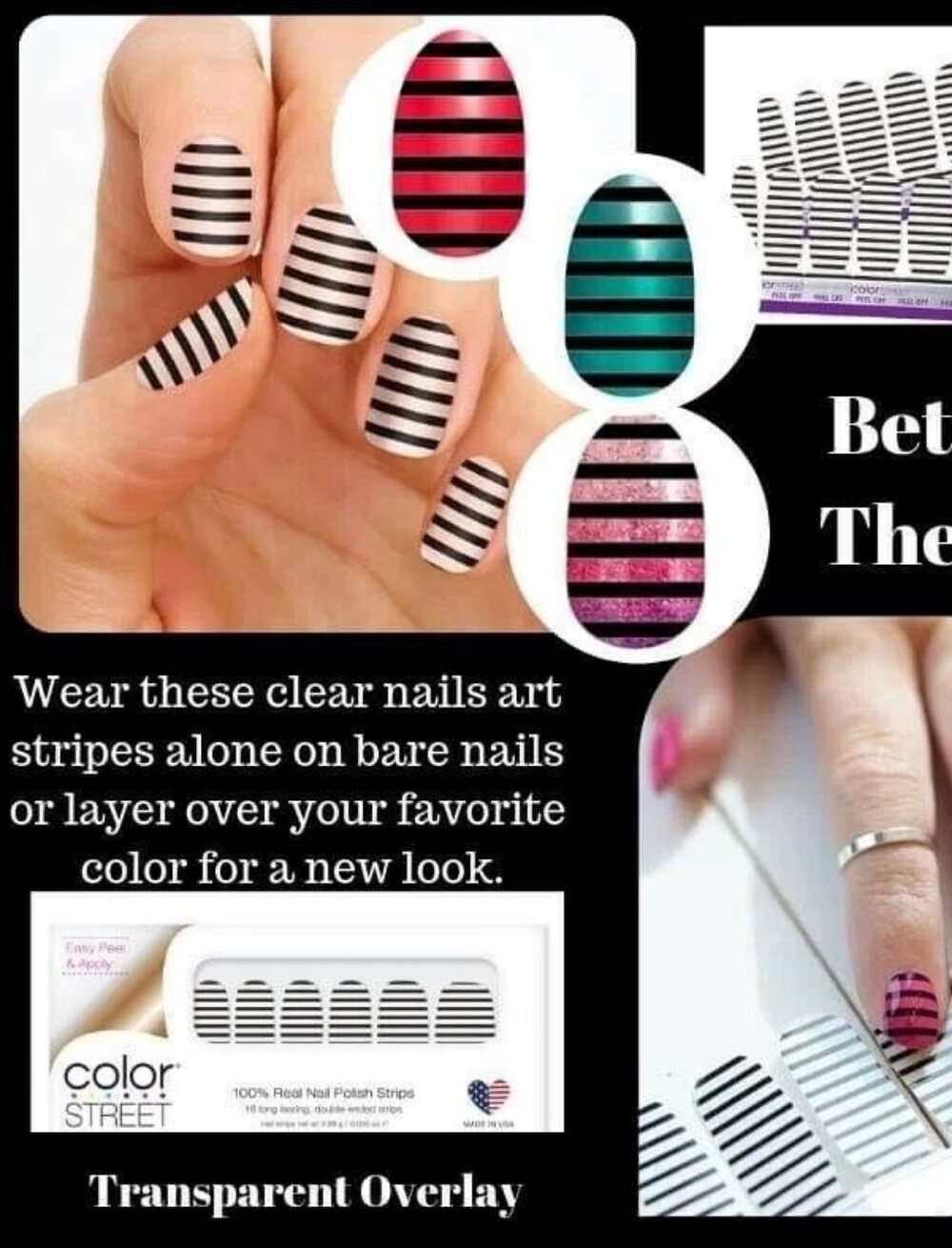 Color Street Nail Strips "Between The Lines"